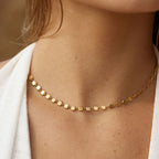 Bruce & Co Ilios – Round Disc Chain Choker, 39 cm