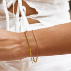 Bruce & Co Ios – Herringbone and Rope Layered Bracelet