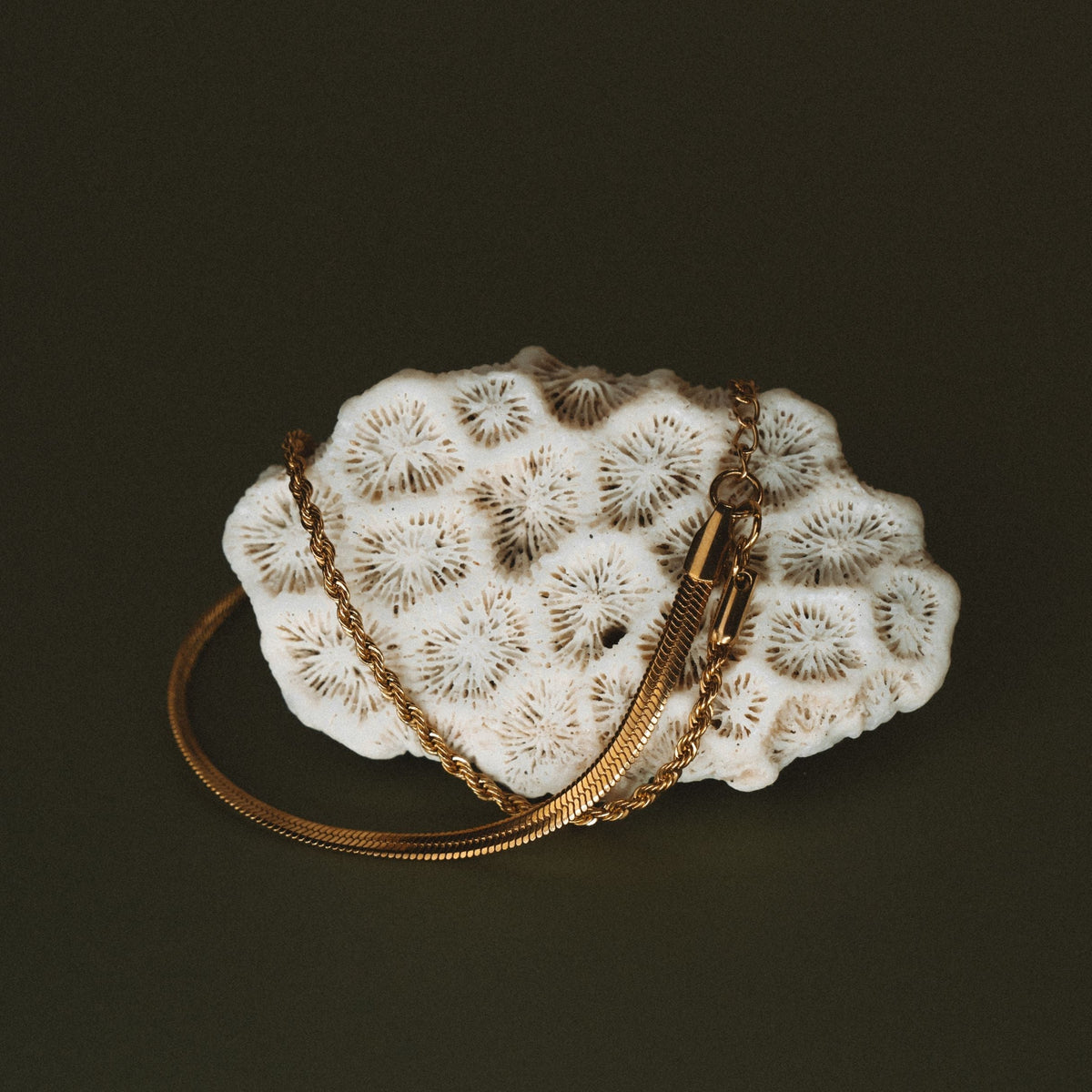 Bruce & Co Ios – Herringbone and Rope Layered Bracelet