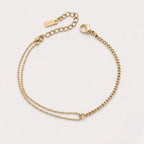 Bruce & Co Double Trouble – Split Chain Bracelet, 16 cm