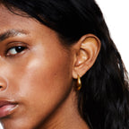 Bruce & Co Sculpted Teardrop Hoop Earrings, Gold-Tone