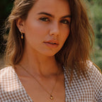 Bruce & Co Teardrop Charm Huggie Hoop Earrings, Steel