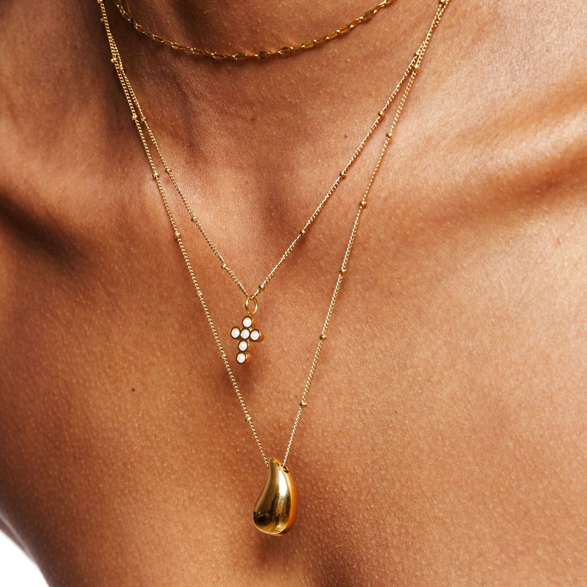 Bruce & Co Polished Teardrop Pendant Necklace, 45 cm