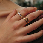 Bruce & Co Best Friends – Black and White Zircon Rings Set