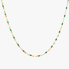 Bruce & Co Emerald Coast – Green Enamel Choker Necklace