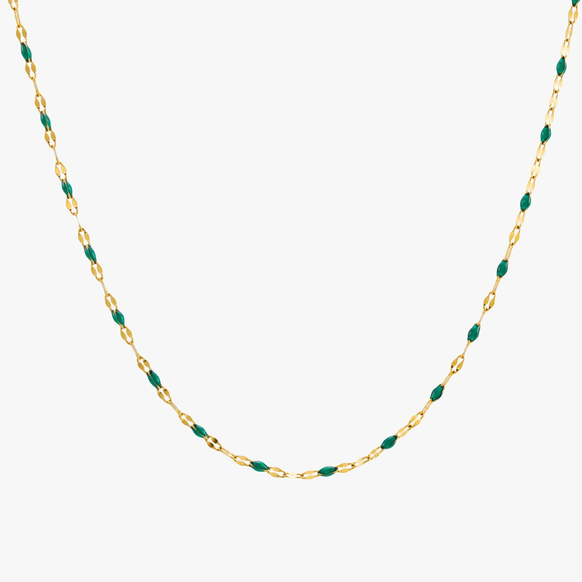 Bruce & Co Emerald Coast – Green Enamel Choker Necklace
