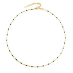 Bruce & Co Emerald Coast – Green Enamel Choker Necklace