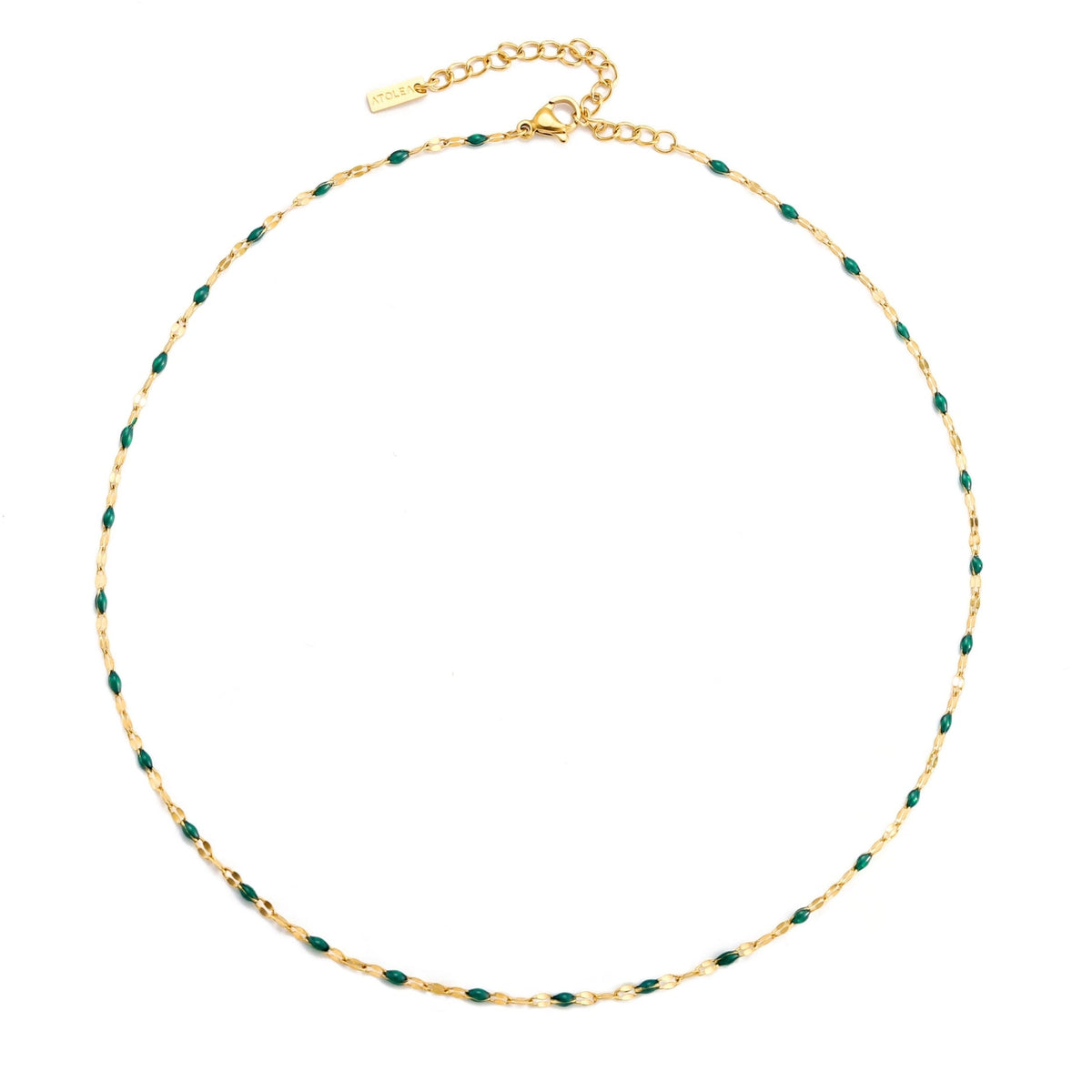 Bruce & Co Emerald Coast – Green Enamel Choker Necklace