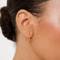 Bruce & Co Grenadine – Pink Zircon Beaded Huggie Earrings