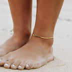 Bruce & Co Kauai – Herringbone Anklet, 4 mm × 22 cm