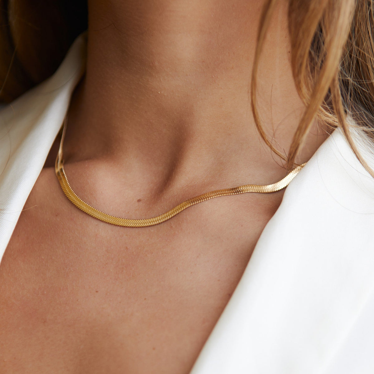 Bruce & Co Kauai – Herringbone Choker, 4 mm, 39–44 cm