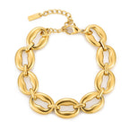 Bruce & Co Ibiza – Oval Link Chain Bracelet, Gold PVD Steel