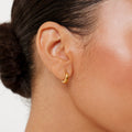 Bruce & Co Bold Hoop Earrings, 10 mm, 18K Gold PVD Steel