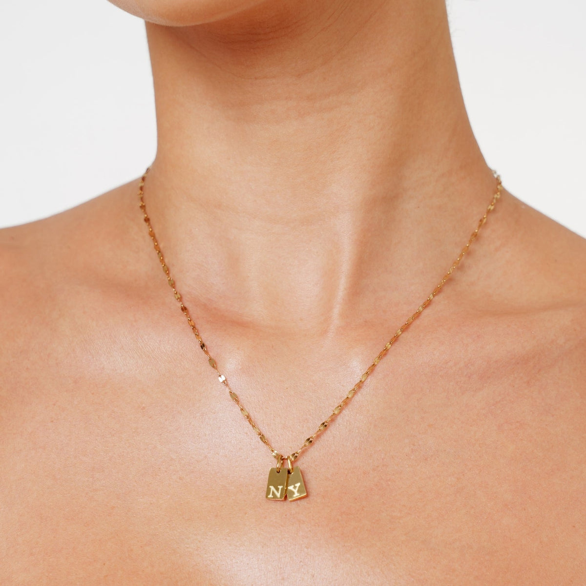 Bruce & Co Initial Tag Necklace