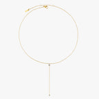 Bruce & Co White Cubic Zirconia Y Lariat Necklace, Steel
