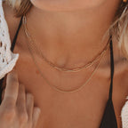 Bruce & Co Melrose – Paperclip and Snake Layered Necklace