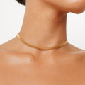 Bruce & Co Mesh Choker Necklace, 6 mm, 18K Gold PVD Steel