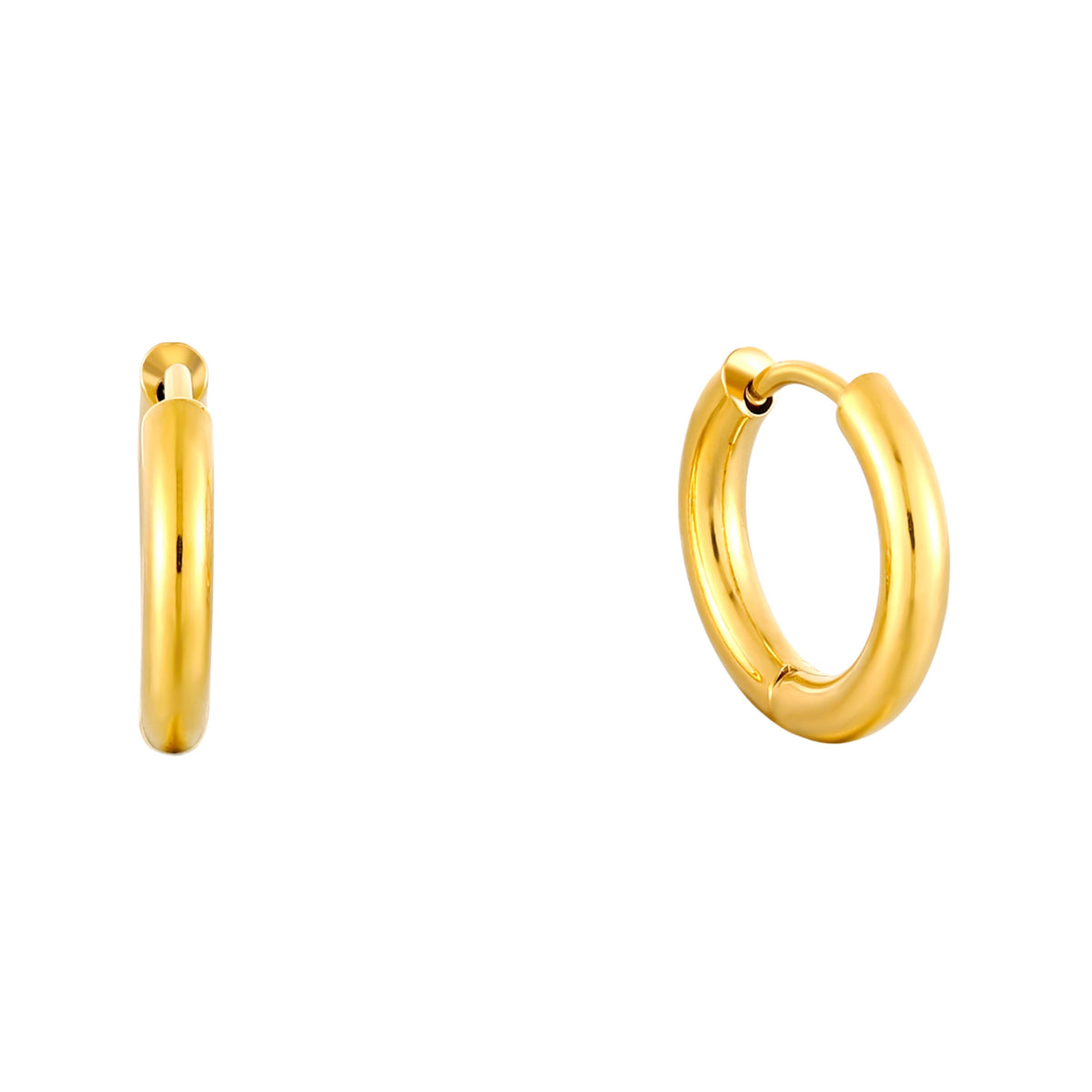 Bruce & Co Classic Plain Hoop Earrings, 14–21 mm