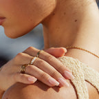Bruce & Co Five Freshwater Pearl Ring, Steel