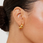 Bruce & Co Molten – Sculpted Open Hoop Earrings, 16 mm