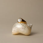 Bruce & Co Round Mother-of-Pearl Signet Ring