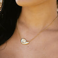 Bruce & Co Spiral Shell Pendant Necklace, 18K Gold PVD Steel