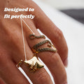 Bruce & Co Adjustable Octopus Tentacle Ring, Stainless Steel