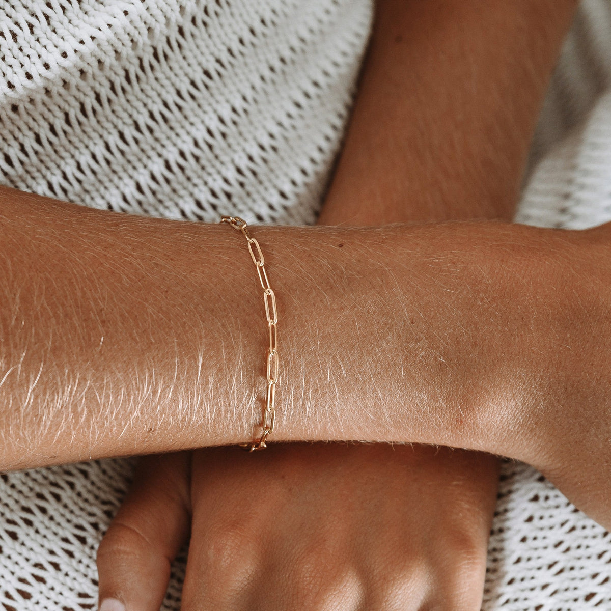 Bruce & Co Cozumel – Paperclip Chain Bracelet, 3 mm × 16 cm