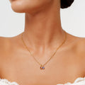 Bruce & Co Paperclip Birthstone Necklace