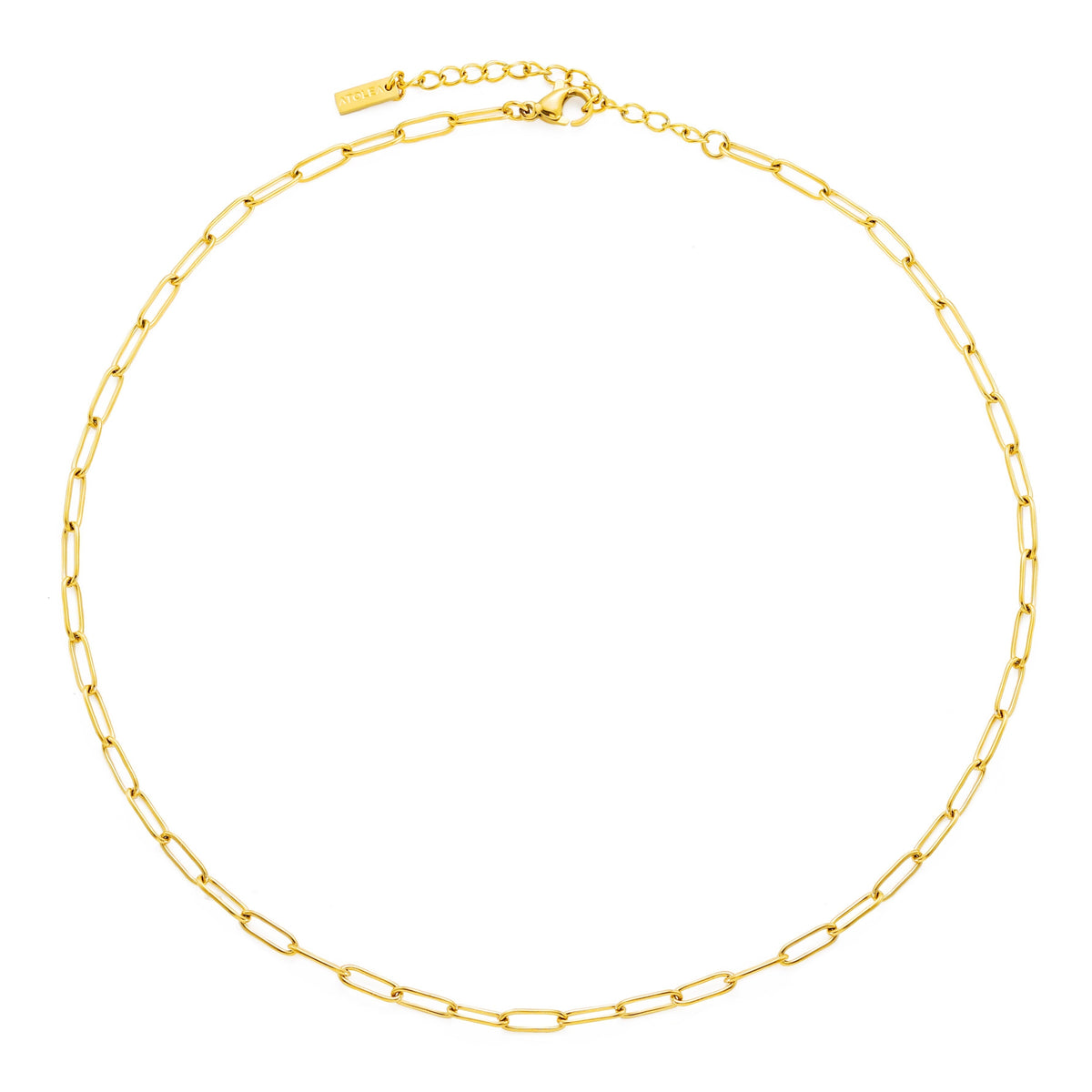 Bruce & Co Cozumel – Paperclip Chain Choker, 3 mm × 39 cm