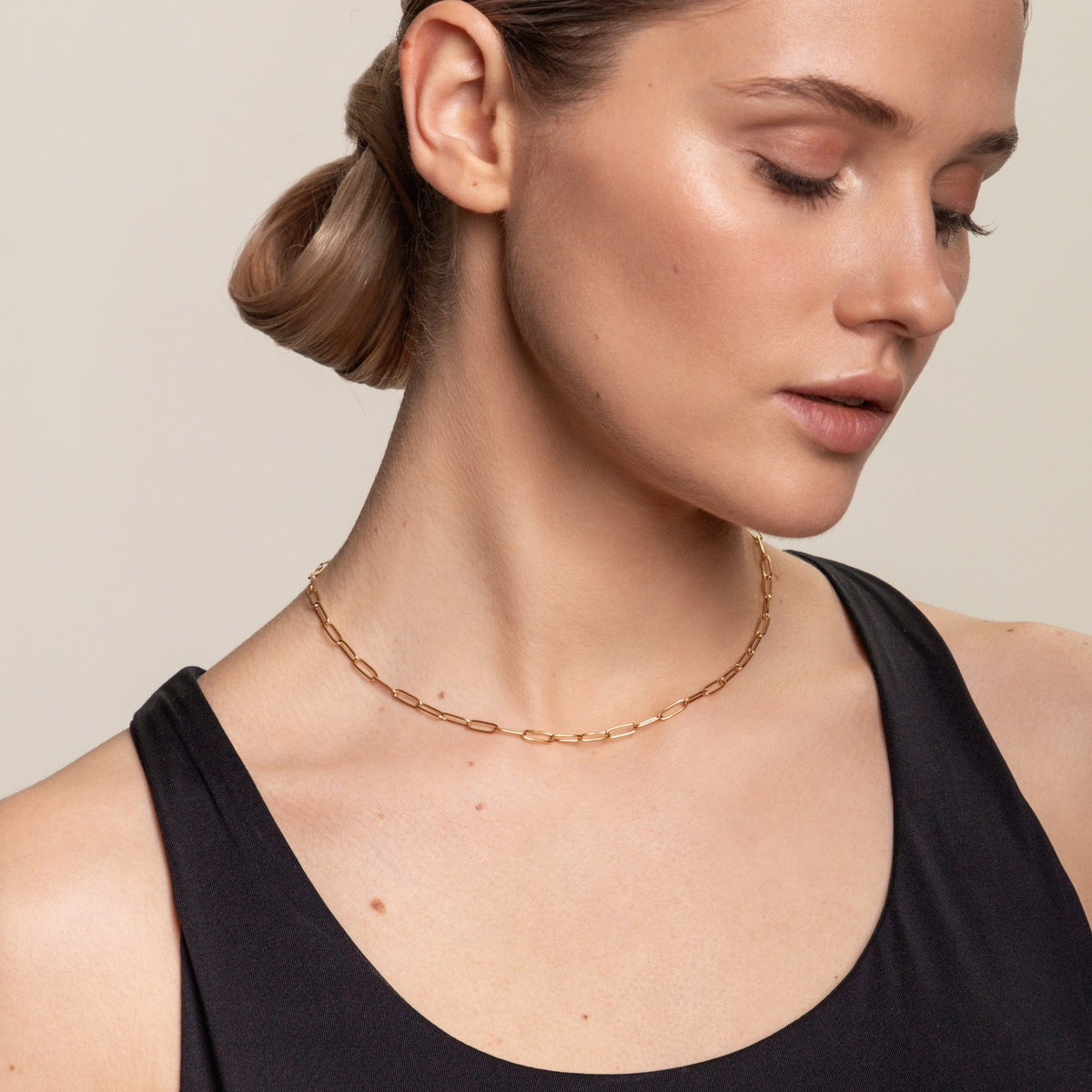 Bruce & Co Cozumel – Paperclip Chain Choker, 3 mm × 39 cm