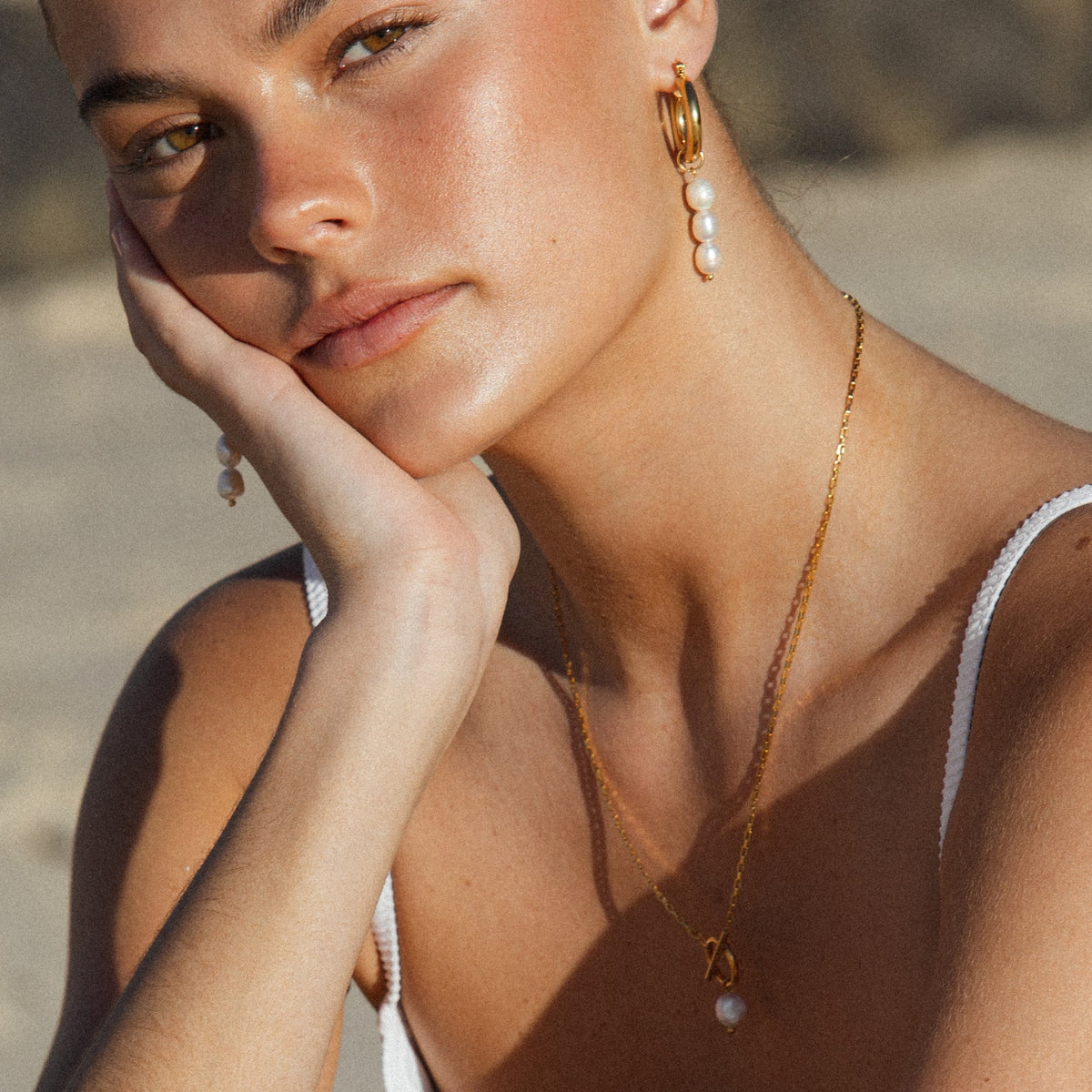 Bruce & Co La Isla – Freshwater Pearl Toggle Necklace, 45 cm