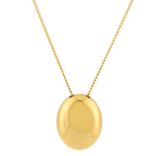 Bruce & Co Polished Pebble Pendant Necklace, Steel