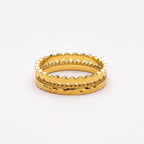 Bruce & Co Daily – Three Textured Stacking Rings Set