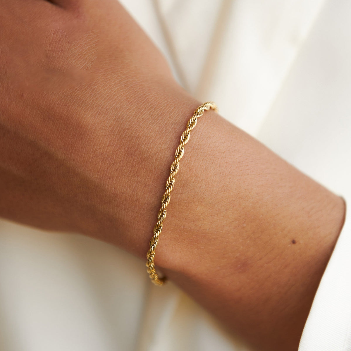 Bruce & Co Calvi – Rope Chain Bracelet, 3 mm, 16–20 cm