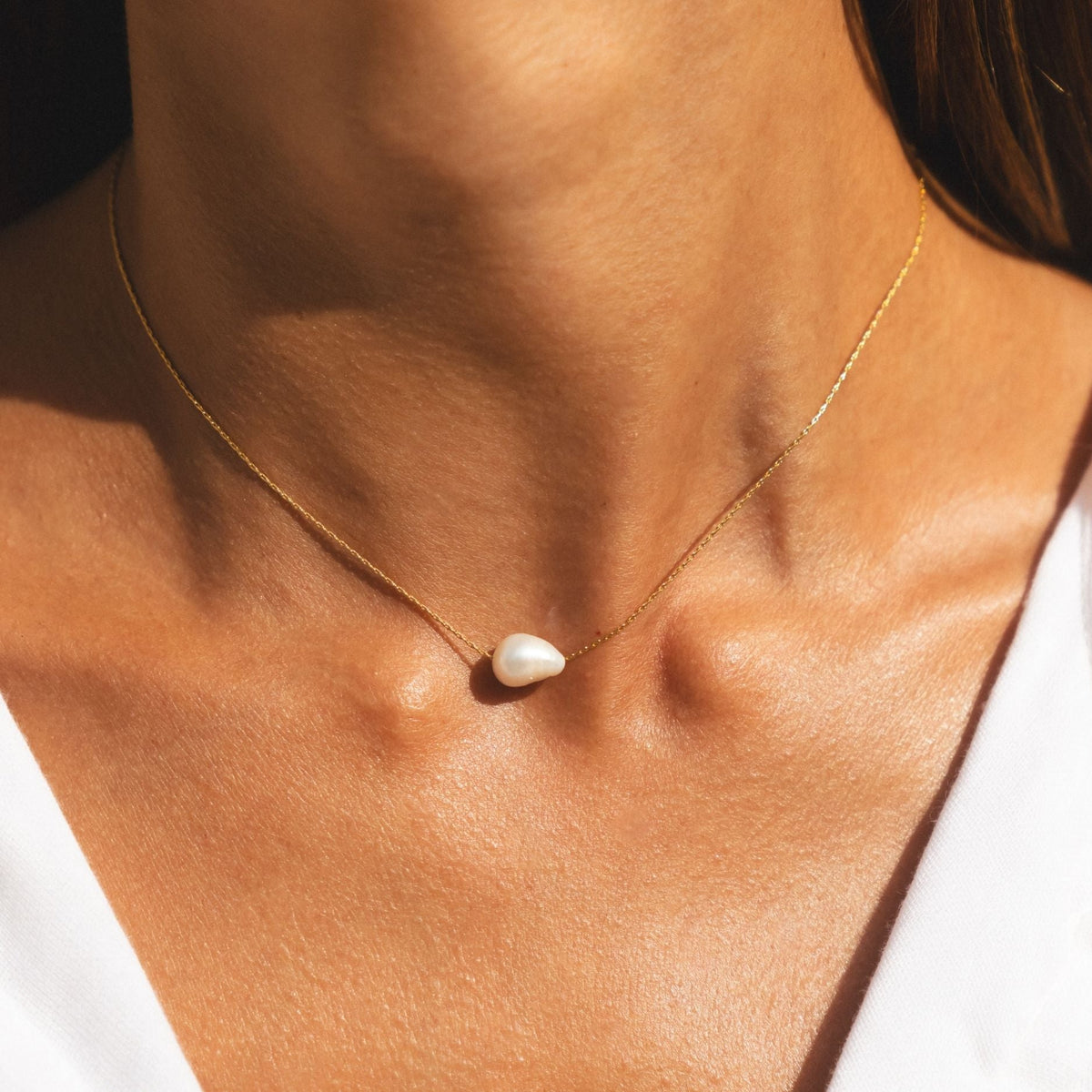 Bruce & Co Single Baroque Freshwater Pearl Choker, 35 cm