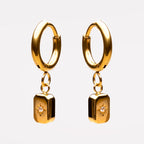 Bruce & Co Celestial – Star-Set Zircon Charm Hoop Earrings