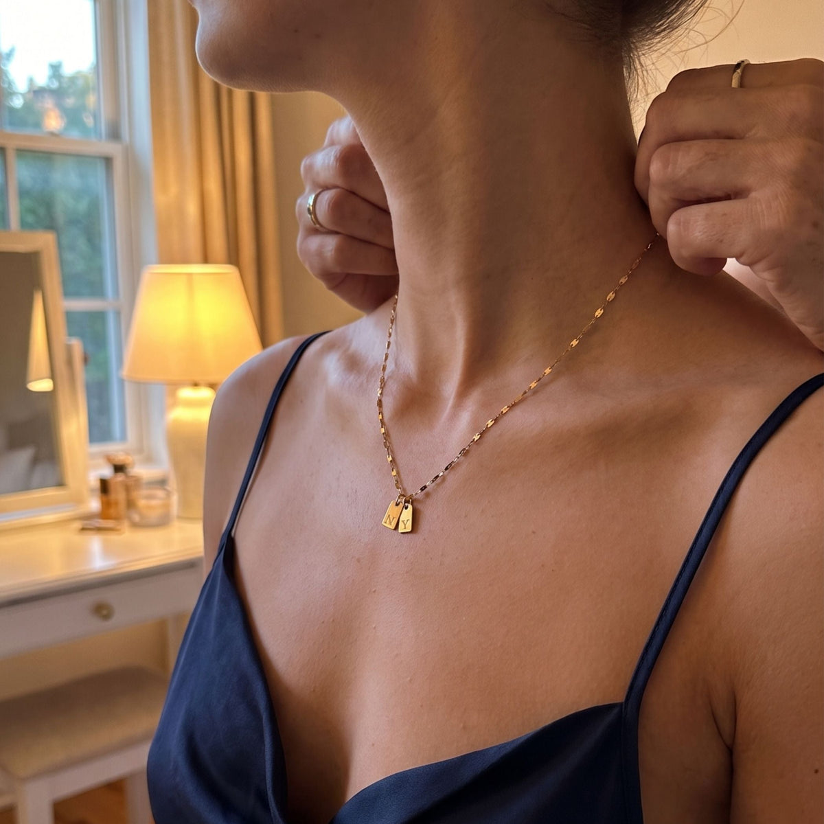 Bruce & Co Initial Tag Necklace