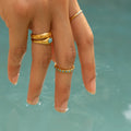 Bruce & Co Azure – Turquoise Eternity Band Ring, Steel