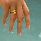 Bruce & Co Azure – Turquoise Eternity Band Ring, Steel