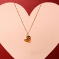 Bruce & Co Valentine – Textured Heart and Pearl Necklace