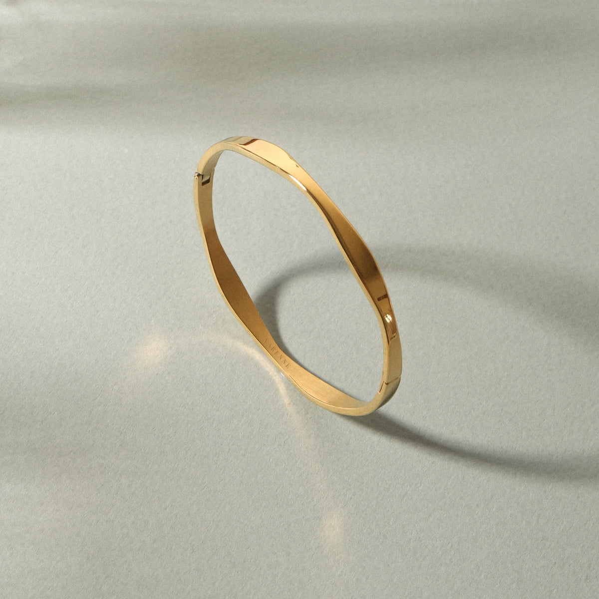 Bruce & Co Wavy Bangle Bracelet, 18K Gold PVD Stainless Steel