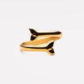 Bruce & Co Adjustable Whale Tail Wrap Ring, Steel