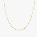 Bruce & Co White Enamel Choker Necklace, 2 mm, Gold PVD Steel