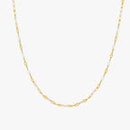 Bruce & Co White Enamel Choker Necklace, 2 mm, Gold PVD Steel