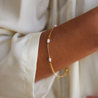 Bruce & Co Lovina – Freshwater Pearl Station Bracelet, 16 cm