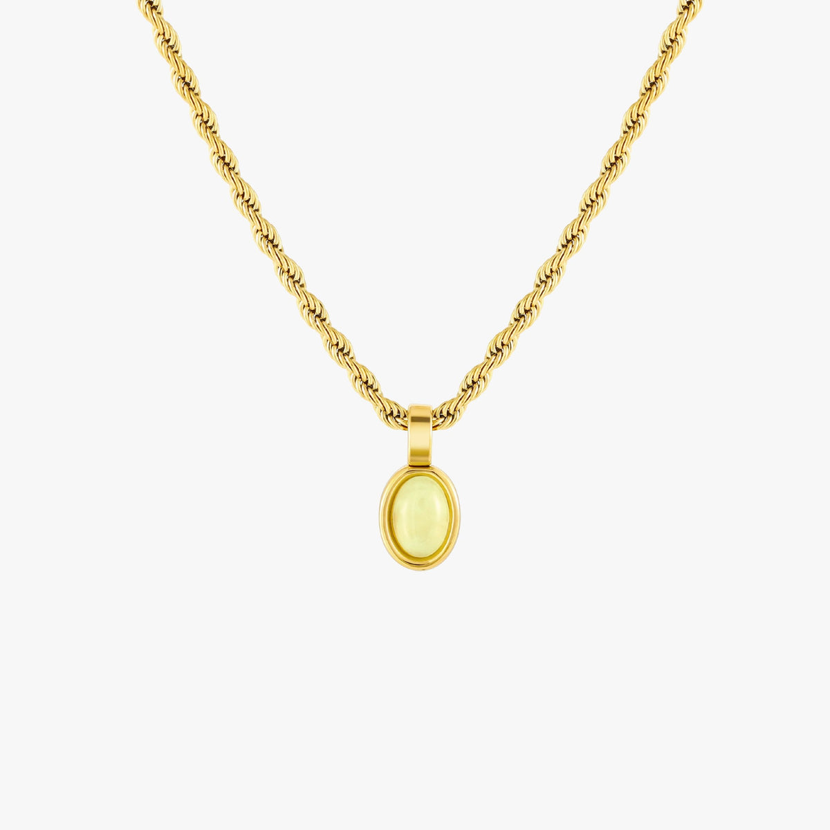 Bruce & Co Venetia – Oval Aventurine Rope Necklace