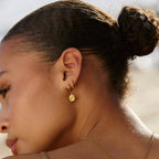 Bruce & Co Sun Disc Charm Hoop Earrings, 8 mm