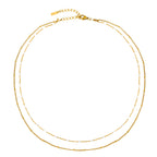 Bruce & Co White Enamel Double Layer Choker, 40 cm