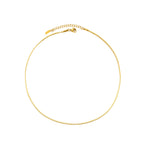 Fine Snake Chain Choker, 1.5 mm × 39 cm